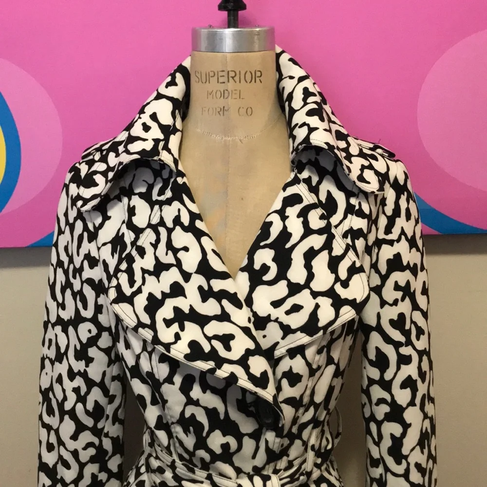 Alberto Makalai Zebra Animal Print Trench coat_2